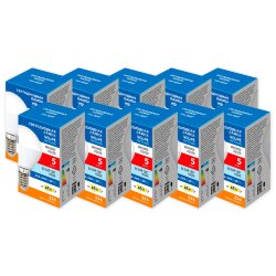 LED-G45-5W-4000K-E14-FR-SLS SET10 Лампа светодиодная, Форма шар, матовая, Серия Optima, Белый свет 4000K, Упаковка 10 штук