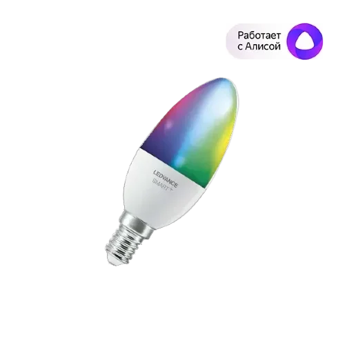 4.9W/RGBW (=40W) E14 Classic B Dimm 470Lm 20000h d38x107mm - Светодиодная лампа с управлением по Wi-Fi LEDVANCE. Фото 3