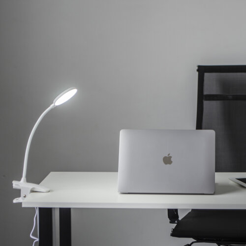 ULM-D605 4W-3000-6000K-DIM WHITE Светильник настольный светодиодный прищепка, Сенсорный выключатель, Диммер, Белый, TM Uniel - фото 6