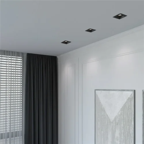 Светильник встраиваемый Punto черный 25017/01 - фото 6