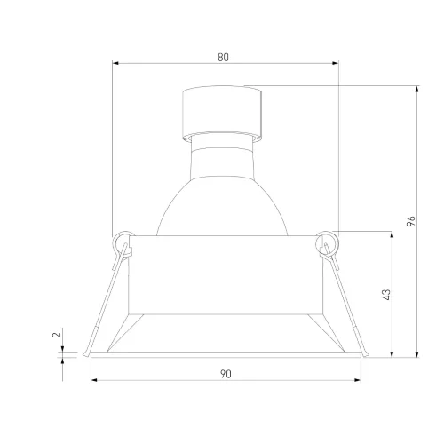 Светильник встраиваемый Punto черный 25017/01 - фото 7