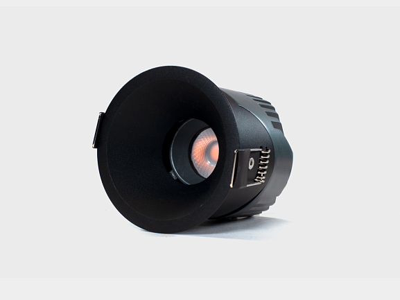 Светильник встраиваемый 12Вт 55° IP65 черный 3000К поворотный RC-D84-12-BL-WW65 - фото