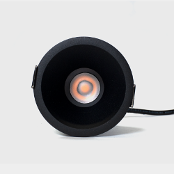 Светильник встраиваемый 12Вт 55° IP65 черный 3000К поворотный RC-D84-12-BL-WW65 038547