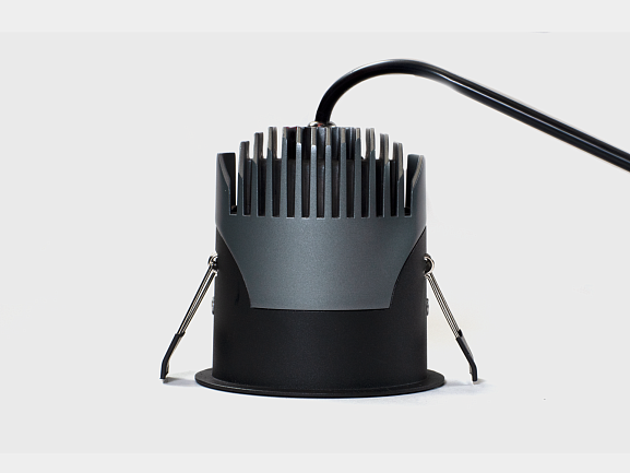 Светильник встраиваемый 12Вт 55° IP65 черный 3000К поворотный RC-D84-12-BL-WW65. Фото 4