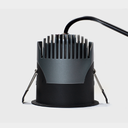 Светильник встраиваемый 12Вт 55° IP65 черный 3000К поворотный RC-D84-12-BL-WW65 038547