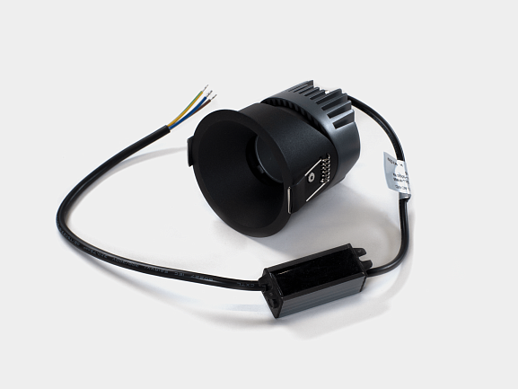 Светильник встраиваемый 12Вт 55° IP65 черный 3000К поворотный RC-D84-12-BL-WW65. Фото 5