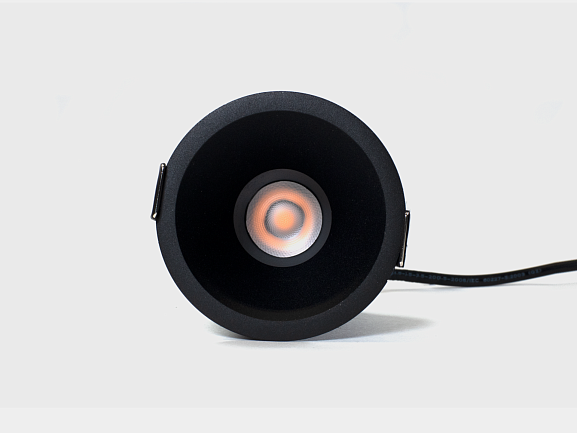 'Светильник встраиваемый 12Вт 55° IP65 черный 3000К поворотный RC-D84-12-BL-WW65. Фото 2