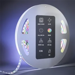 Светодиодная лента Ультра 24В 3838 14,4Вт/м Цветная (RGB) 5м IP 20 201131 (Белый) 201131