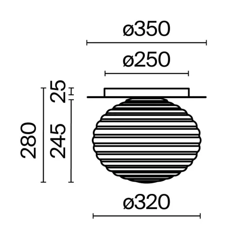 Потолочный светильник Reels E27х1 (Золото) - фото 3