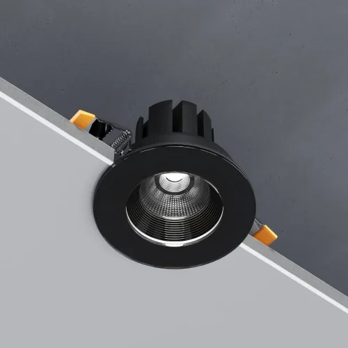 Светильник встраиваемый светодиодный Artis 7W 3000 черный 25096/LED - фото 2