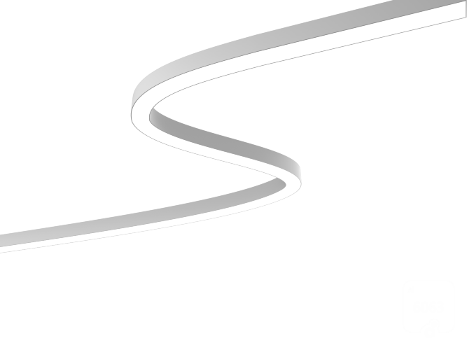 Линейный светильник 6063 Волна 70/75 (RAL9003/1000mm/LT70 — 4K/30W) - фото 1