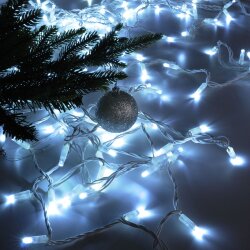 Праздничная гирлянда нить белый с эффектом мерцания 20м IP65 400-102 (044076)