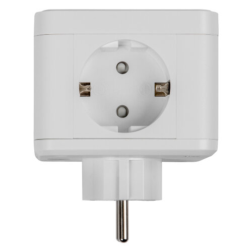 S-GES2-16SBUC WHITE Разветвитель сетевой с выключателем, с-з, 2 гнезда, 2USB+1TYPE C, 16А, 3500Вт, Белый - фото 5