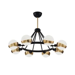 Серия светильников в современном стиле с футуристическими мотивами. Арматура из металла доступна в двух цветах: в черном и в цвете 'хром'. Плафоны сделаны из белого стекла. Небольшая высота светильников позволяет использовать их в помещениях с любой высот