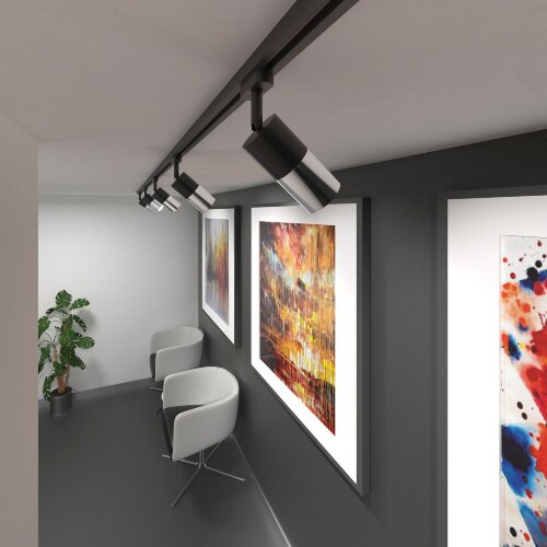 Трековый светодиодный светильник для однофазного шинопровода Avantag черный матовый/хром 6W 4200K (1 шт.) - Фото 6