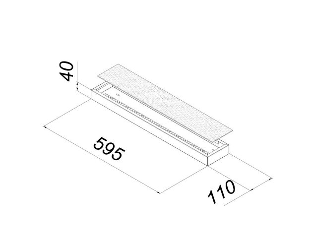 Подвесной офисный светодиодный светильник 10 Вт IP20 595x110x40 мм 4000К Опал - фото 2