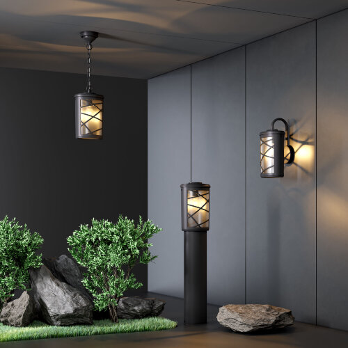 Ландшафтный светильник на столбе Premier F черный IP44 - Фото 3