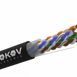 Кабель витая пара U/UTP 4х2х24AWG(0.52мм) кат.5E PE outdoor Fluke tested 305м (м) PRO TOKOV ELECTRIC TKP-C05-U42-5E-RU-OD