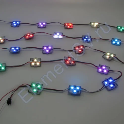 Светодиодный управляемый модуль MS107 M3535-12V-3Led-smd5050-WS2811 - фото 3.