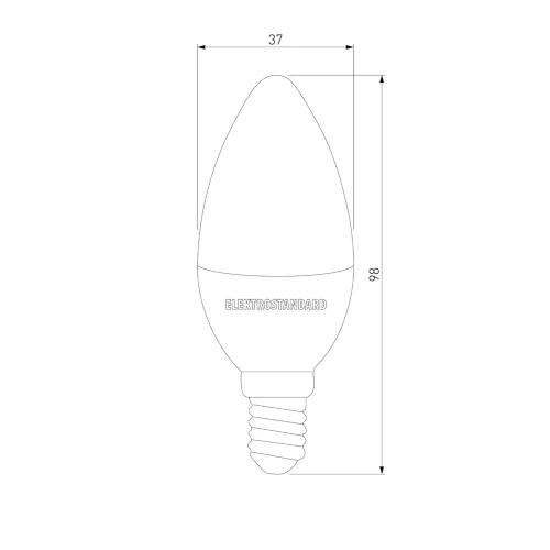 Свеча СD LED C37 6W 6500K E14 BLE1423 - фото 2