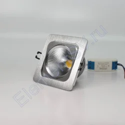 Светодиодный светильник встраиваемый 120.1 series silver housing BW131 (10W,220V,day white)