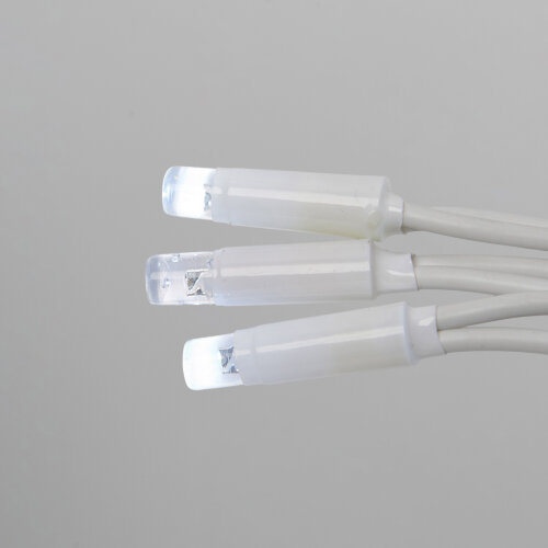 ULD-F90PRO S5M-050-TWK WH Гирлянда светодиодная, 5м, без вилки, С эффектом мерцания, Соединяемая, 50 светодиодов, Белый свет 6000K, IP67, Провод белый - фото 4