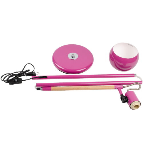 UML-T702 E14 PINK Торшер напольный под лампу Е14, 60W, с регулировкой наклона, Механический выключатель, Розовый - фото 2