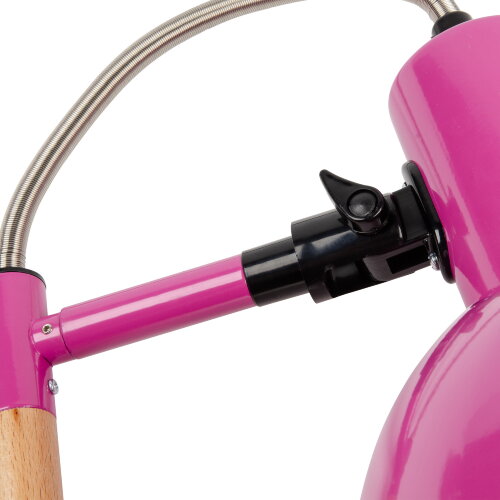 UML-T702 E14 PINK Торшер напольный под лампу Е14, 60W, с регулировкой наклона, Механический выключатель, Розовый - фото 5