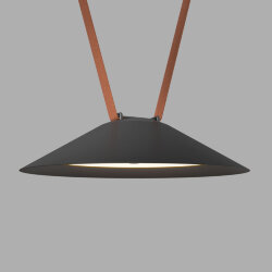 Cветильник для трека-ремня Belty, серия Flow, со светодиодом, D300*H71мм, 48V DC, 20W, RA90, 120°, 3000K, IP20, черный, алюминий, Denkirs DK5565-BK