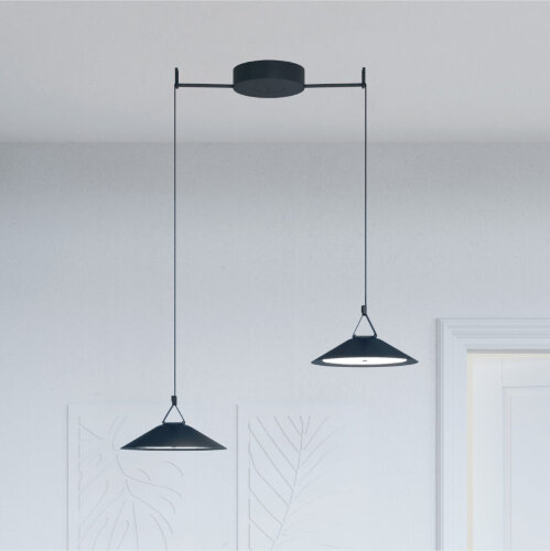 DK5565-BK Cветильник для трека-ремня Belty, серия Flow, со светодиодом, D300*H71мм, 48V DC, 20W, RA90, 120°, 3000K, IP20, черный, алюминий. Фото 6