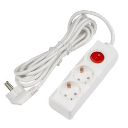 S-GCD2-3B Удлинитель Uniel серии Стандарт, с-з, 2 гн., шнур 3 м, выкл.