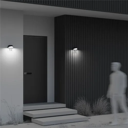 Настенный светильник (бра) Gloss 3000K 7Вт IP 65 (Графит) - фото 11