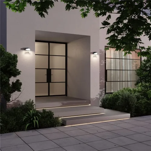 Настенный светильник (бра) Gloss 3000K 7Вт IP 65 (Графит) - фото 15