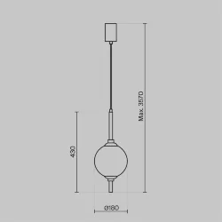 Подвесной светильник The Sixth Sense 3000К 7Вт (Латунь)