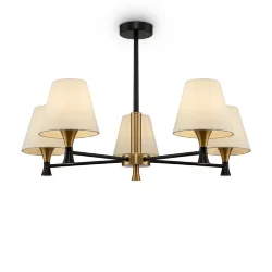 Люстра Freya FR5098PL-05BBS (Черный и Латунь)