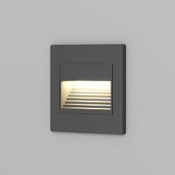 Светильник встраиваемый в стену, IP 20, LED 3000, 1 Вт, черный пластик, Denkirs DK3050-BK