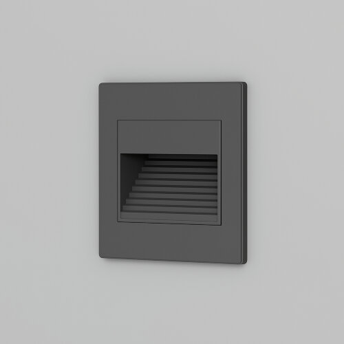 DK3050-BK Светильник встраиваемый в стену, IP 20, LED 3000, 1 Вт, черный пластик. Фото 2