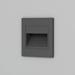 Светильник встраиваемый в стену, IP 20, LED 3000, 1 Вт, черный пластик, Denkirs DK3050-BK