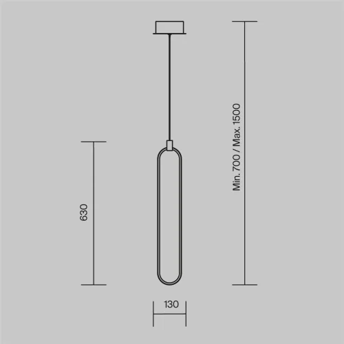 Подвесной светильник Chain 3000K 17Вт (Никель) - фото