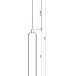 Подвесной светильник Chain 3000K 17Вт (Никель)