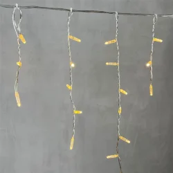 Гирлянда Бахрома с Колпачком 3,1 x 0,5 м Тепло-Белая 220В, 120 LED, Провод Прозрачный ПВХ, IP65