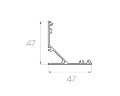 Профиль угловой алюминиевый LC-LPU-4747-2 Anod - фото 2