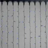 Гирлянда Занавес 1 x 6 м Синий 220В, 600 LED, Провод Черный ПВХ, IP54. Фото 1.
