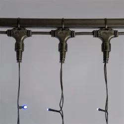 Гирлянда Занавес 1 x 6 м Синий 220В, 600 LED, Провод Черный ПВХ, IP54