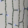 Гирлянда Занавес 1 x 6 м Синий 220В, 600 LED, Провод Черный ПВХ, IP54. Фото 3.