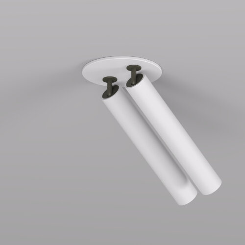 DK2518-WB Поворотный встраиваемый светильник SPACE со светодиодом H138mm d23mm 220V 2*8W 38° 4000К IP20 белый/черный алюминий. Фото 3