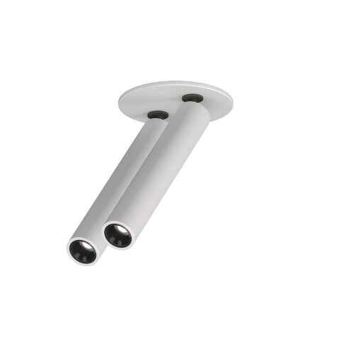 DK2518-WB Поворотный встраиваемый светильник SPACE со светодиодом H138mm d23mm 220V 2*8W 38° 4000К IP20 белый/черный алюминий. Фото 4