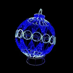Светодиодная Фигура &amp;#171;Новогодний Шар&amp;#187; 1,3м Бело-Синий 220В, IP65
