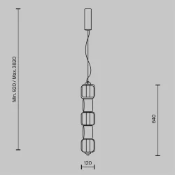 Подвесной светильник Ritmo 3000К 13Вт (Черный)