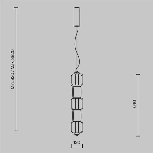 Подвесной светильник Ритмо / Ritmo 3000К 13Вт (Черный) MOD381PL-L30B3K - фото 2